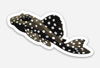 Snowball Pleco Sticker/Magnet/Cling - AQUAPROS
