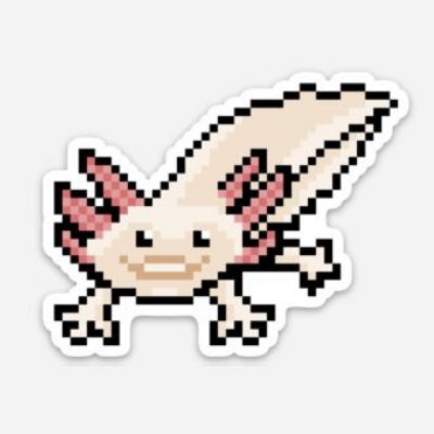 8-Bit Axolotl Sticker