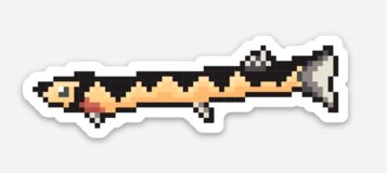 Wholesale 8-bit Khuli Loach Sticker/Magnet/Cling - AQUAPROS