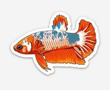 Wholesale Plakat Betta Fish Sticker/Magnet/Cling - AQUAPROS