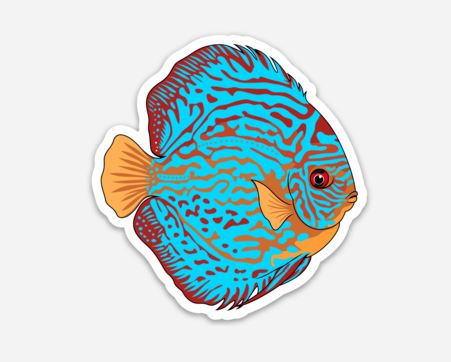 Wholesale Discus (1) Sticker/Magnet/Cling - AQUAPROS
