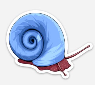 Common Blue Snail Sticker/Magnet/Cling - AQUAPROS