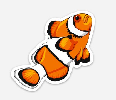 Wholesale Clownfish Sticker/Magnet/Cling - AQUAPROS