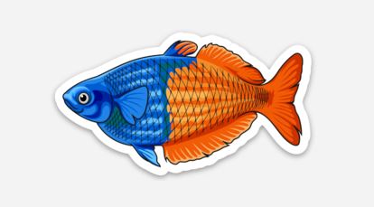Wholesale Rainbowfish Sticker/Magnet/Cling - AQUAPROS