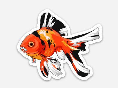Tri-Color Gold Fish Sticker/Magnet/Cling - AQUAPROS
