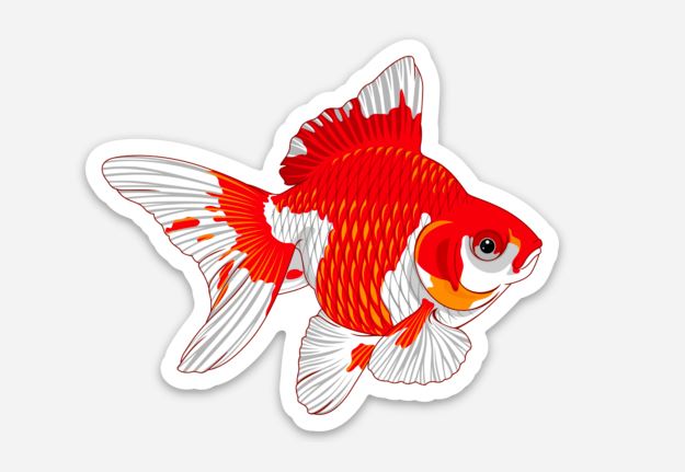 Goldfish Sticker/Magnet/Cling - AQUAPROS