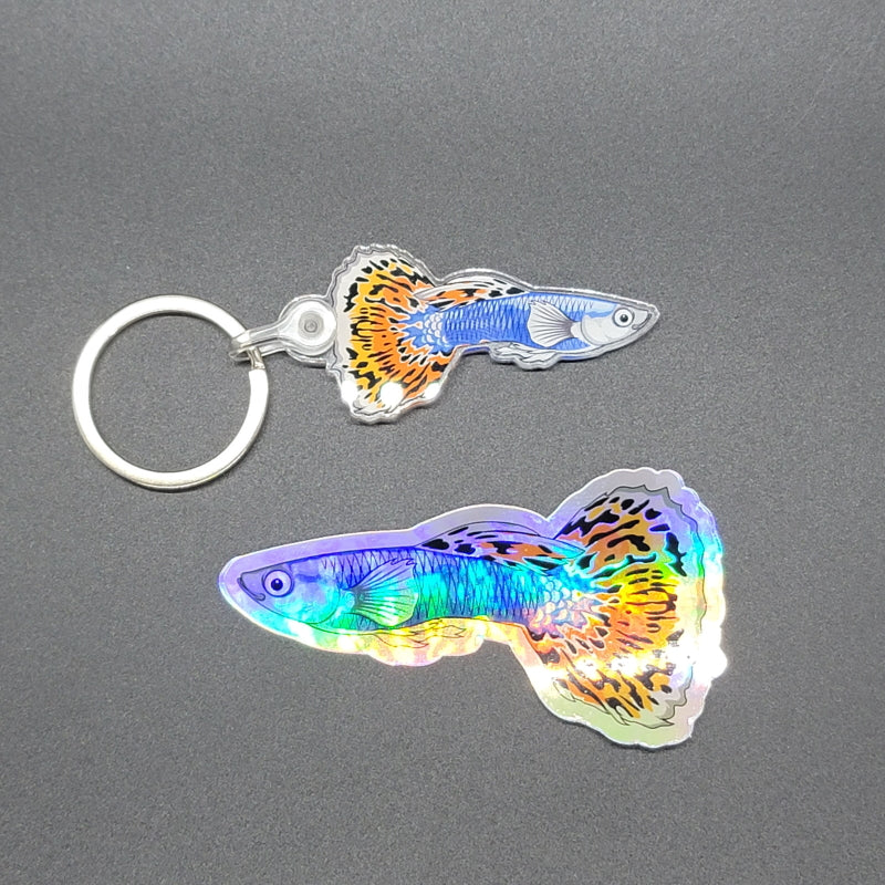 Aquarium Fish Keychains W/ Free Holographic Stickers - AQUAPROS