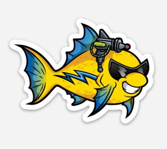 Wholesale Lazerfish Sticker/Magnet/Cling - AQUAPROS