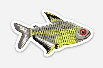 Wholesale Lemon Tetra Sticker/Magnet/Cling - AQUAPROS