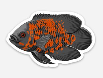 Oscar Fish Sticker/Magnet/Cling - AQUAPROS