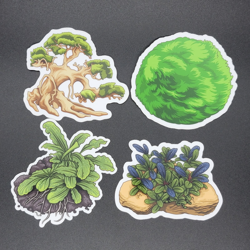 4 Pack Aquarium Plant Stickers - AQUAPROS