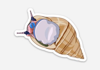 Wholesale Snail On Glass (2) Sticker/Magnet/Cling - AQUAPROS