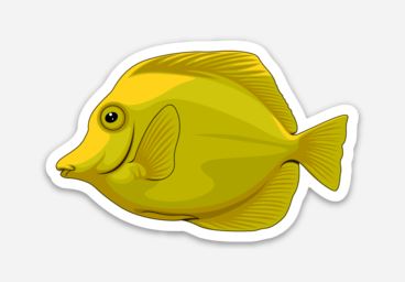 Wholesale Yellow Tang Sticker/Magnet/Cling - AQUAPROS